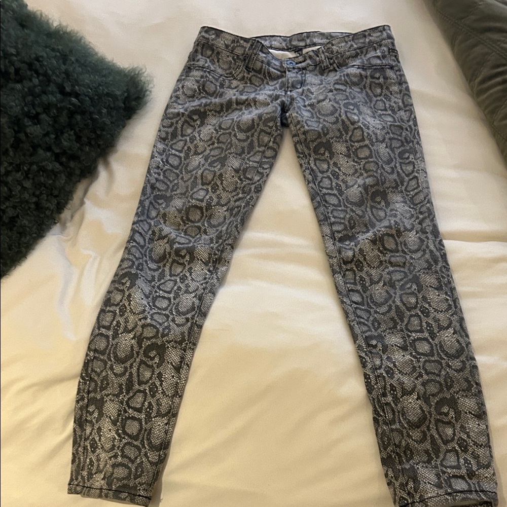Carmar Gray and Black Snake Print Jeans